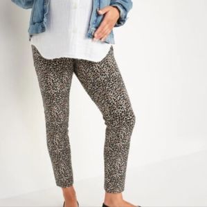 Old Navy | Pixie Full Panel Maternity Ankle Pants Leopard Size 4